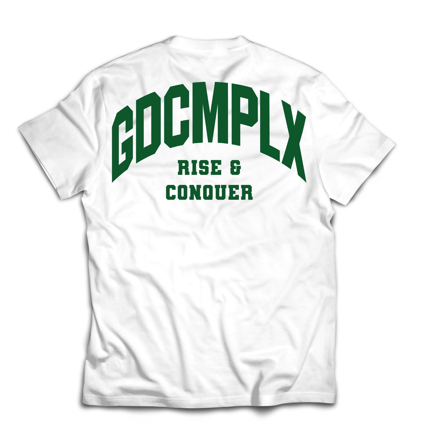 GDCMPLX T-Shirt 'Rise & Conquer' [Green on White]